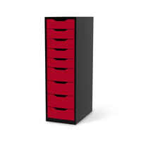 Folie für Möbel Rot Dark - IKEA Alex 9 Schubladen - schwarz