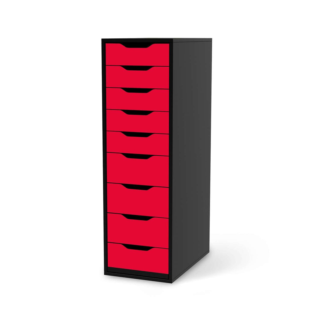 Folie für Möbel Rot Light - IKEA Alex 9 Schubladen - schwarz