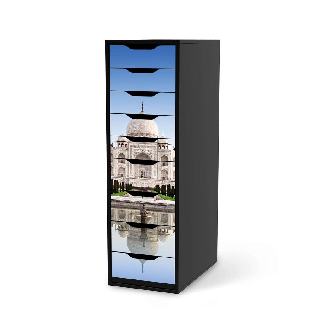 Folie für Möbel Taj Mahal - IKEA Alex 9 Schubladen - schwarz