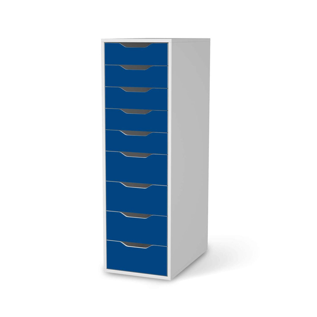 Folie für Möbel Blau Dark - IKEA Alex 9 Schubladen - weiss