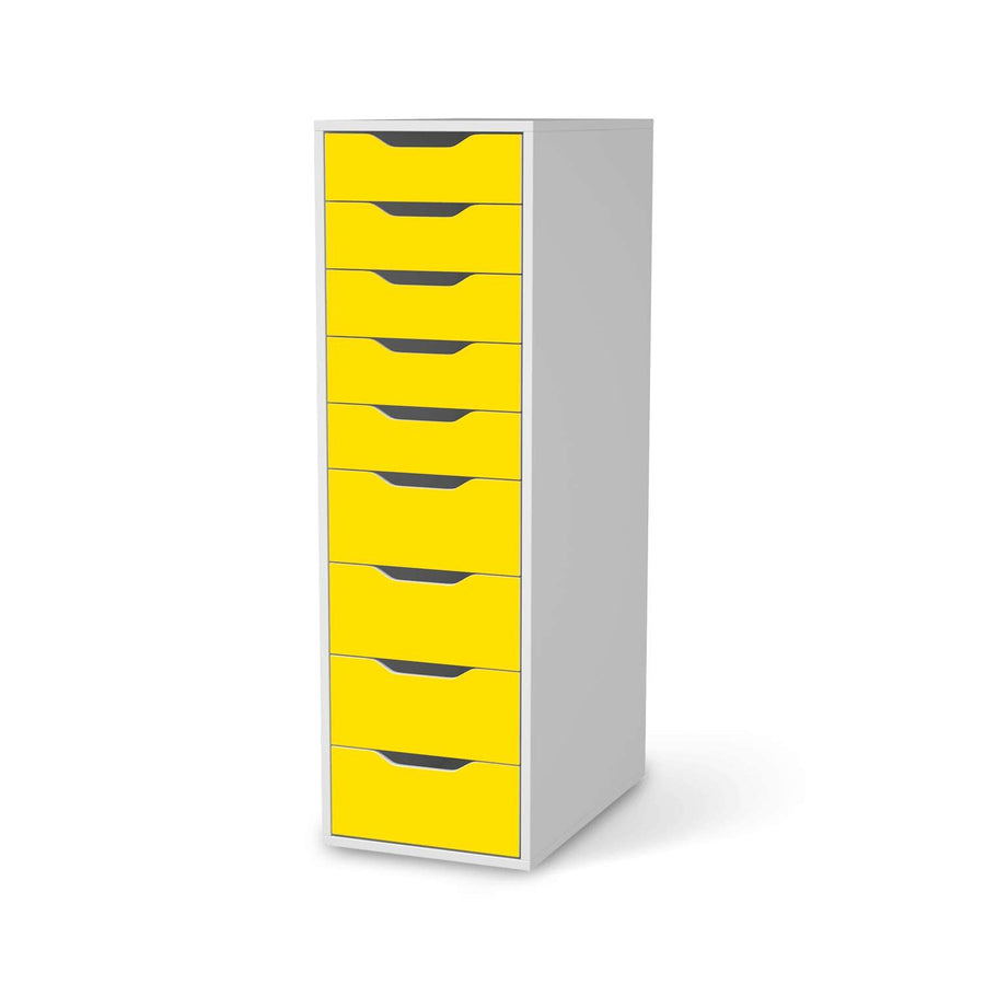 Folie für Möbel Gelb Dark - IKEA Alex 9 Schubladen - weiss