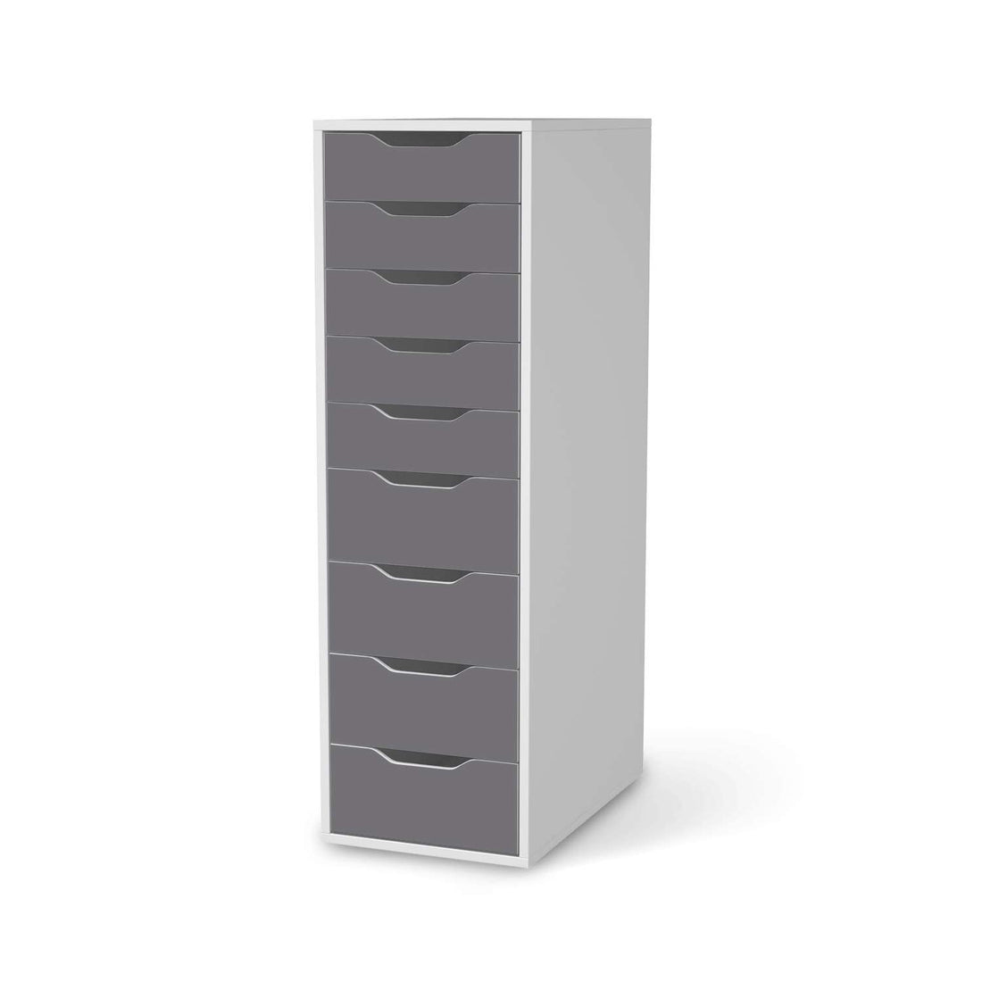 Folie für Möbel Grau Light - IKEA Alex 9 Schubladen - weiss