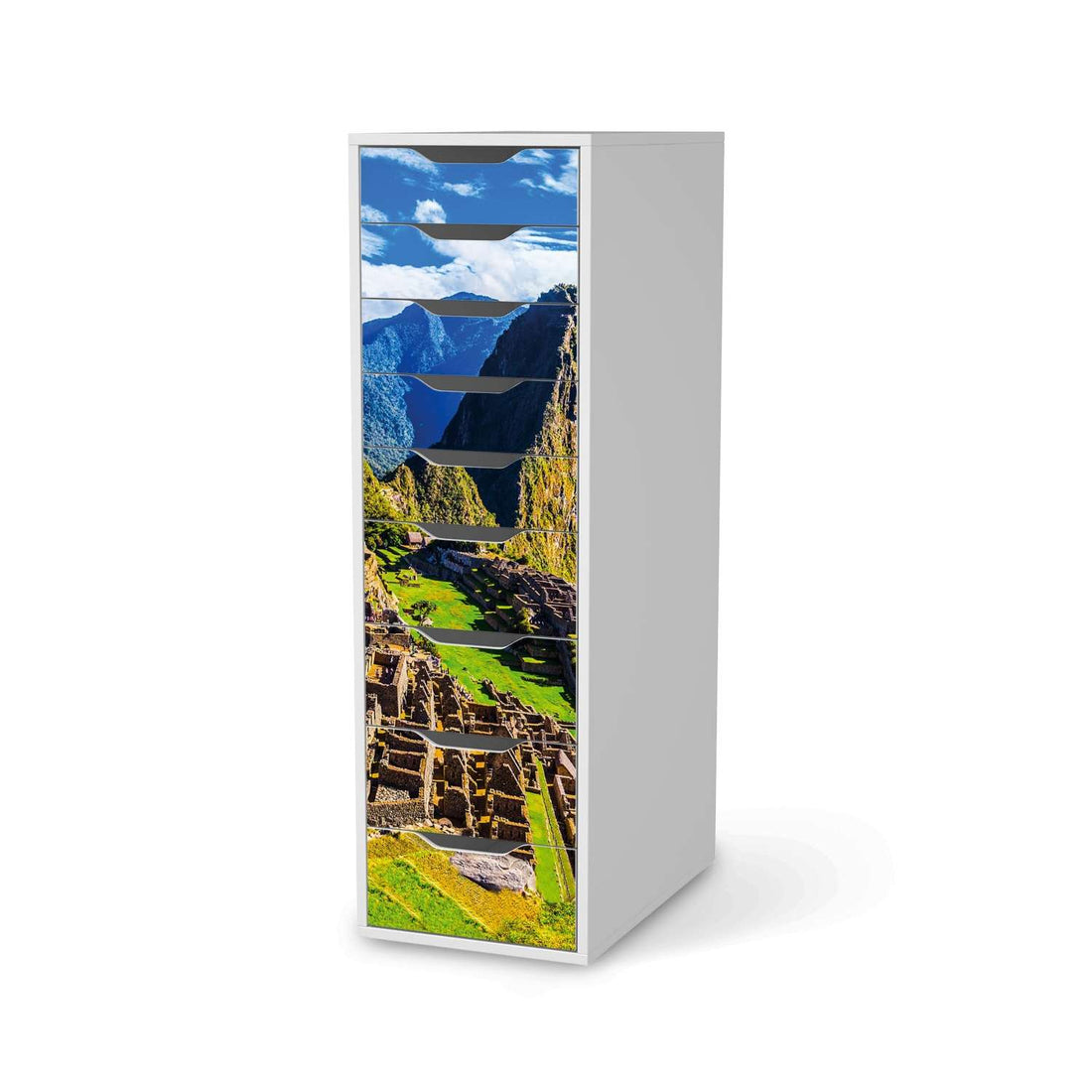 Folie für Möbel Machu Picchu - IKEA Alex 9 Schubladen - weiss