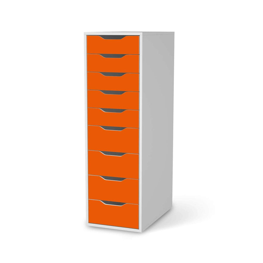 Folie für Möbel Orange Dark - IKEA Alex 9 Schubladen - weiss
