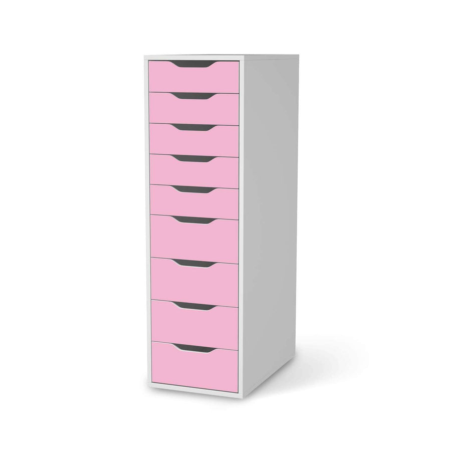 Folie für Möbel Pink Light - IKEA Alex 9 Schubladen - weiss