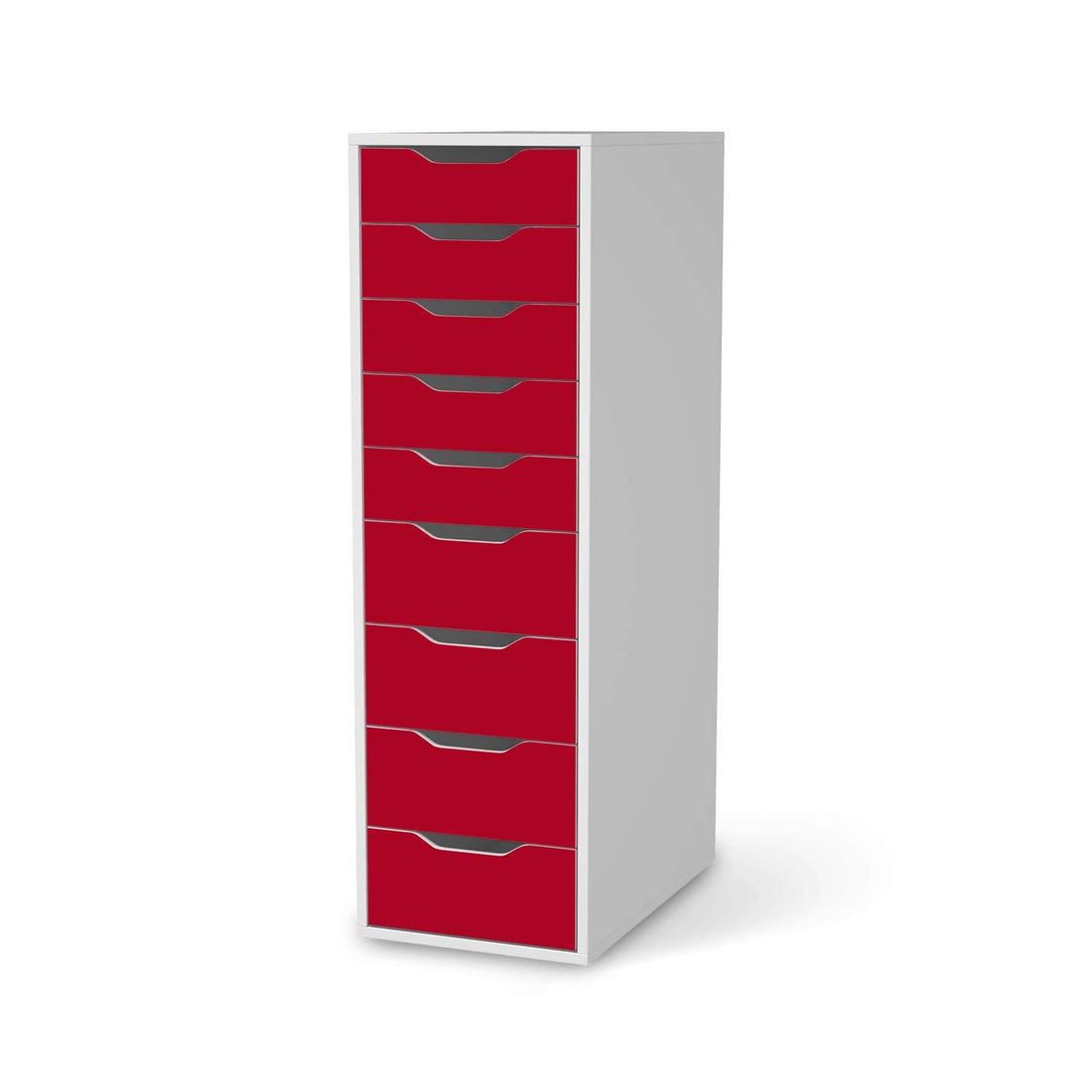 Folie für Möbel Rot Dark - IKEA Alex 9 Schubladen - weiss