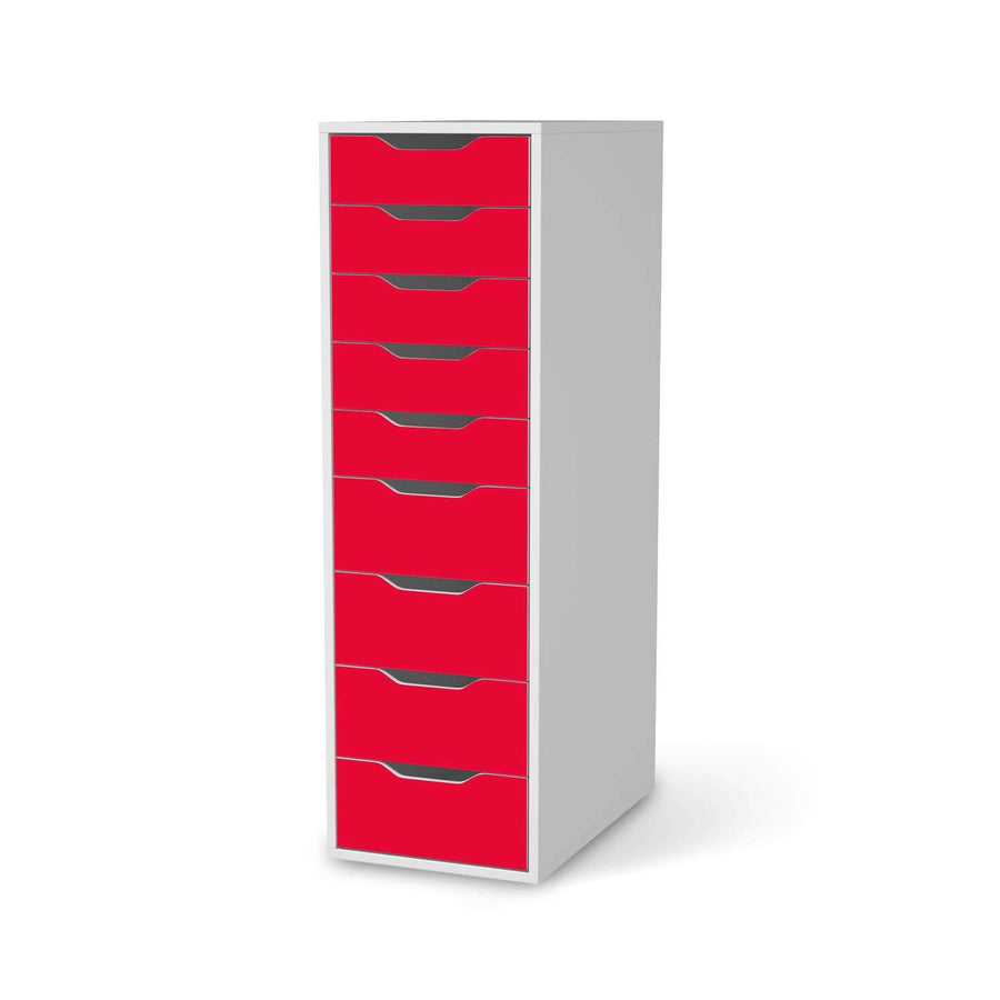 Folie für Möbel Rot Light - IKEA Alex 9 Schubladen - weiss