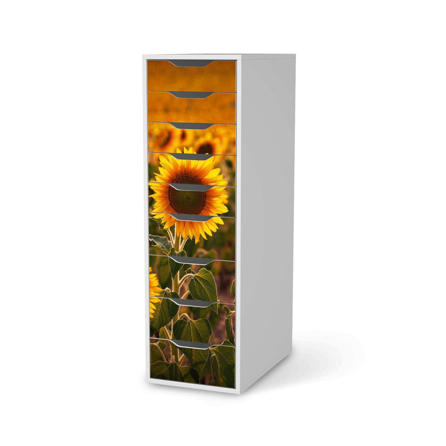 Folie für Möbel Sunflowers - IKEA Alex 9 Schubladen - weiss