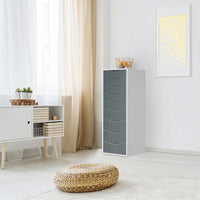 Folie für Möbel Blaugrau Light - IKEA Alex 9 Schubladen - Wohnzimmer