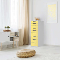 Folie für Möbel Gelb Light - IKEA Alex 9 Schubladen - Wohnzimmer