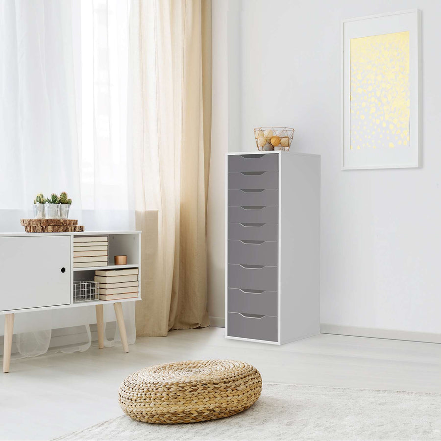 Folie für Möbel Grau Light - IKEA Alex 9 Schubladen - Wohnzimmer