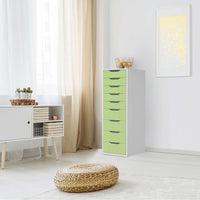 Folie für Möbel Hellgrün Light - IKEA Alex 9 Schubladen - Wohnzimmer