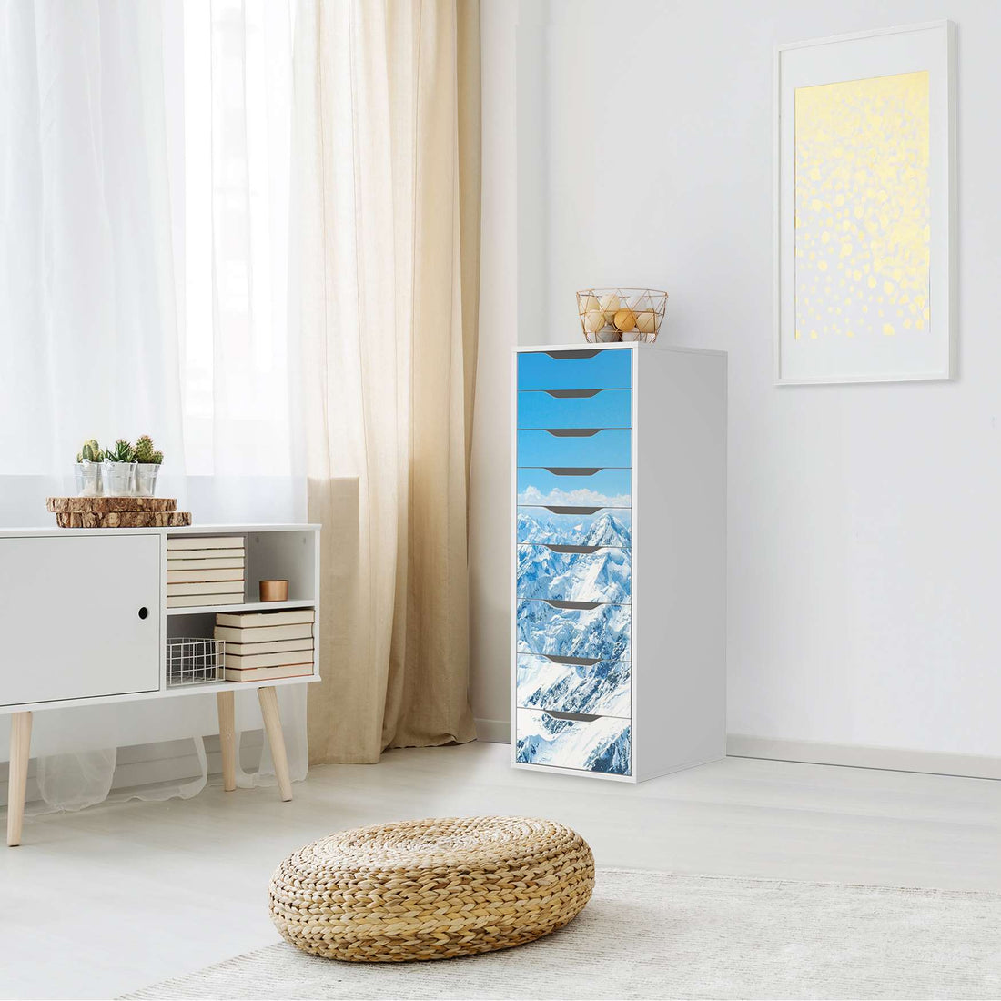 Folie für Möbel Himalaya - IKEA Alex 9 Schubladen - Wohnzimmer