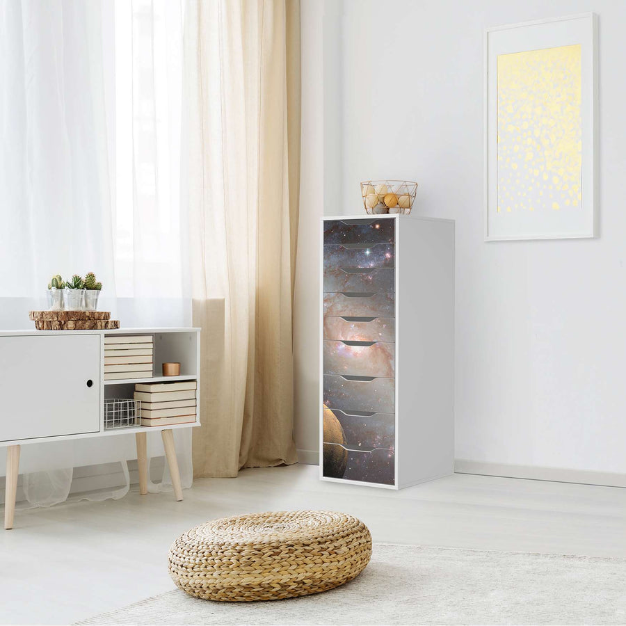 Folie für Möbel Milky Way - IKEA Alex 9 Schubladen - Wohnzimmer