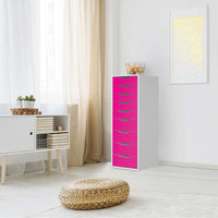 Folie für Möbel Pink Dark - IKEA Alex 9 Schubladen - Wohnzimmer