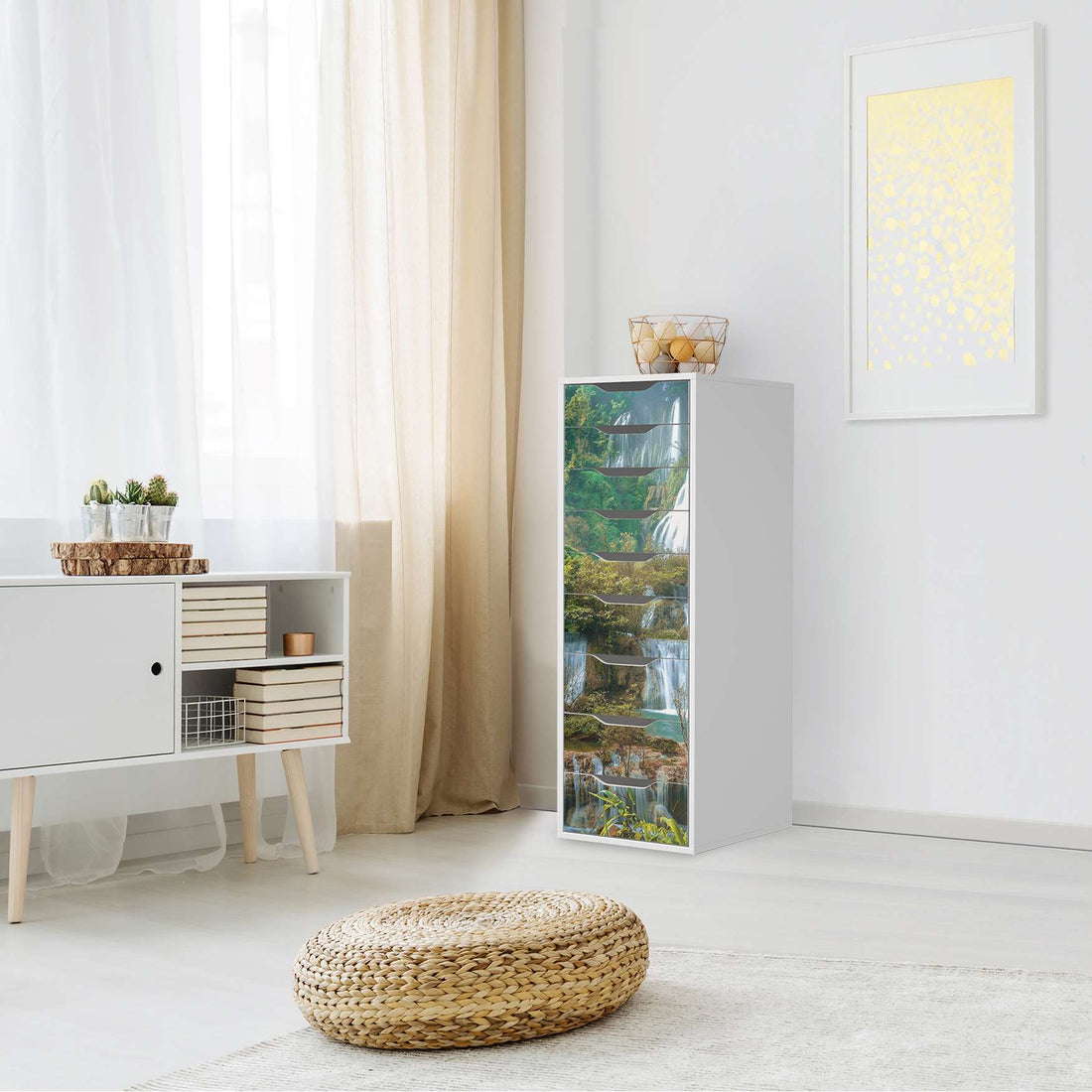 Folie für Möbel Rainforest - IKEA Alex 9 Schubladen - Wohnzimmer
