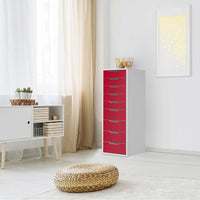 Folie für Möbel Rot Dark - IKEA Alex 9 Schubladen - Wohnzimmer