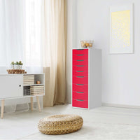 Folie für Möbel Rot Light - IKEA Alex 9 Schubladen - Wohnzimmer