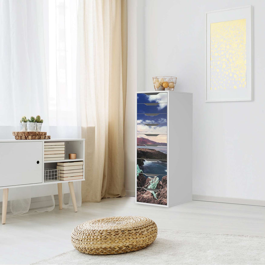 Folie für Möbel Seaside - IKEA Alex 9 Schubladen - Wohnzimmer