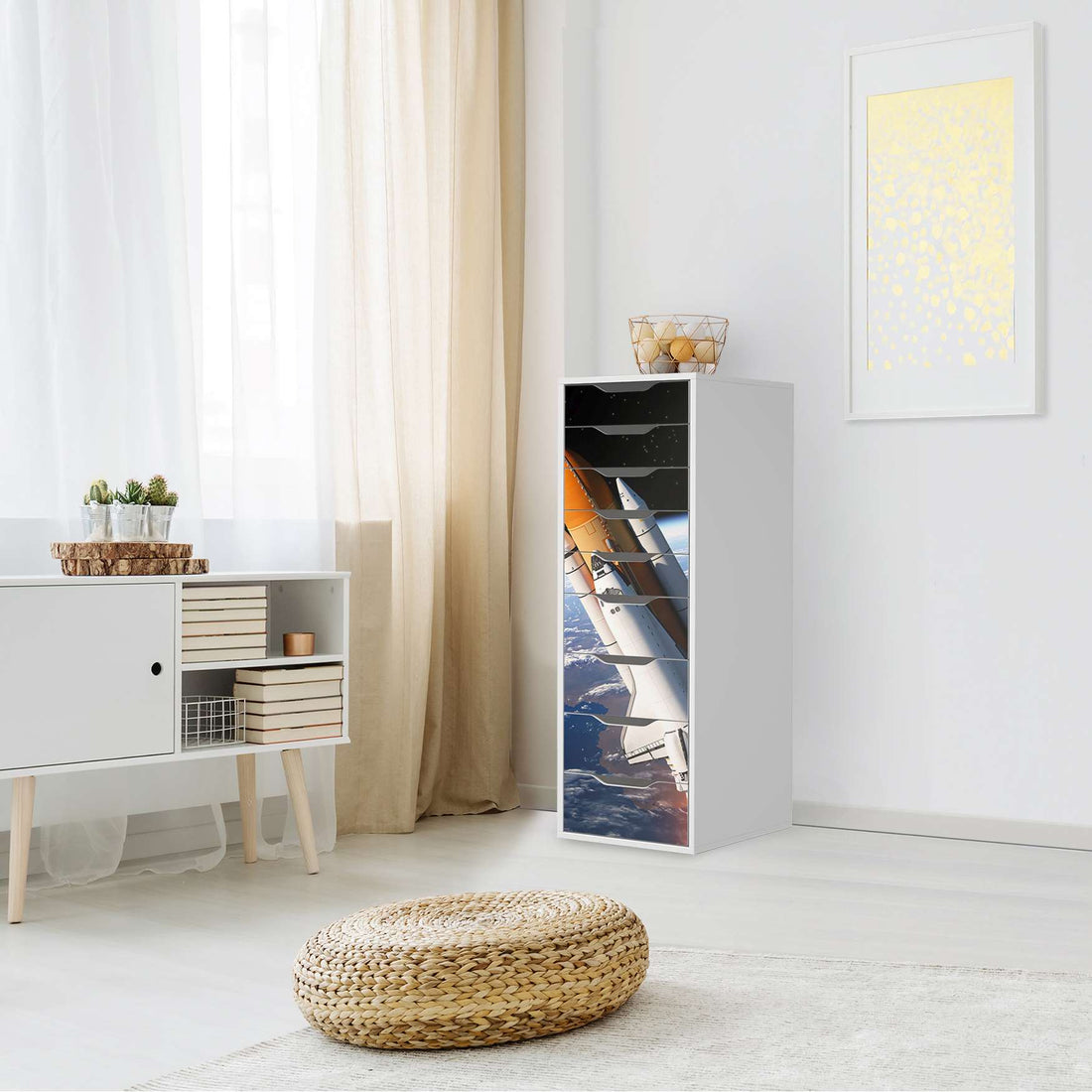 Folie für Möbel Space Traveller - IKEA Alex 9 Schubladen - Wohnzimmer