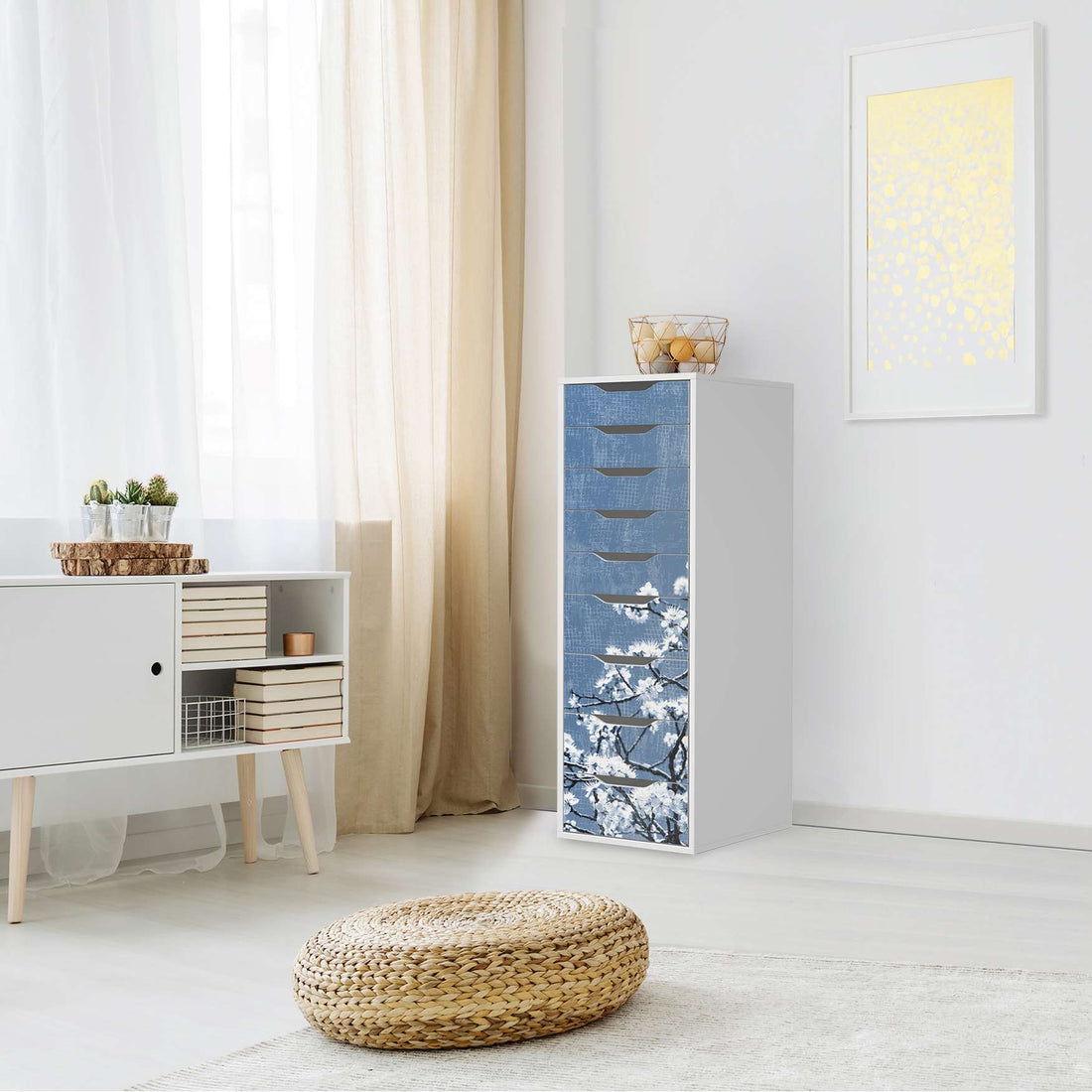 Folie für Möbel Spring Tree - IKEA Alex 9 Schubladen - Wohnzimmer