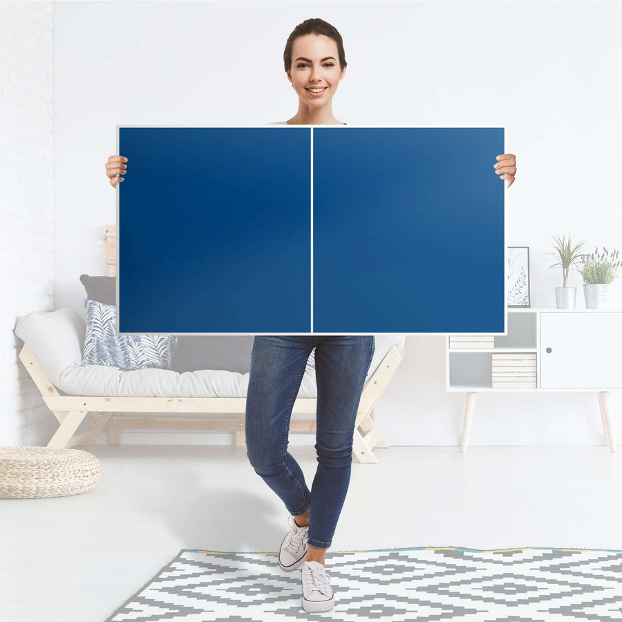 Folie für Möbel Blau Dark - IKEA Besta Regal Quer 2 Türen - Folie