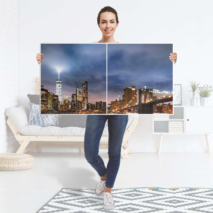Folie für Möbel Brooklyn Bridge - IKEA Besta Regal Quer 2 Türen - Folie