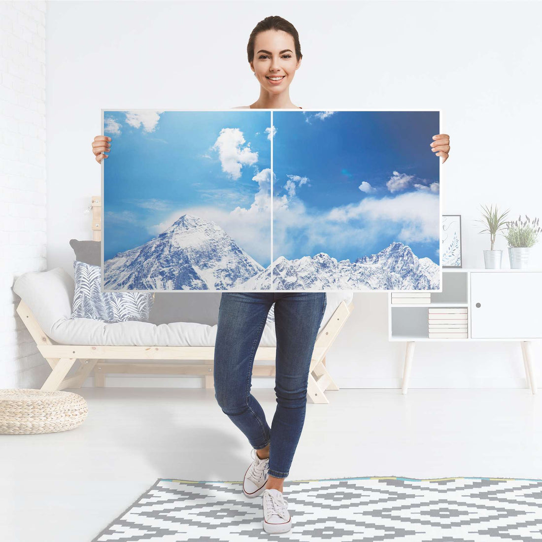Folie für Möbel Everest - IKEA Besta Regal Quer 2 Türen - Folie
