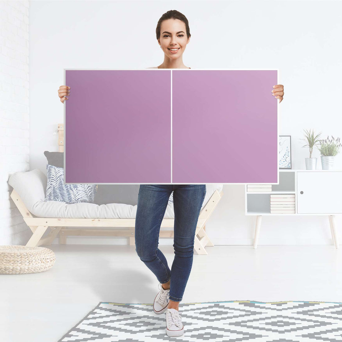 Folie für Möbel Flieder Light - IKEA Besta Regal Quer 2 Türen - Folie