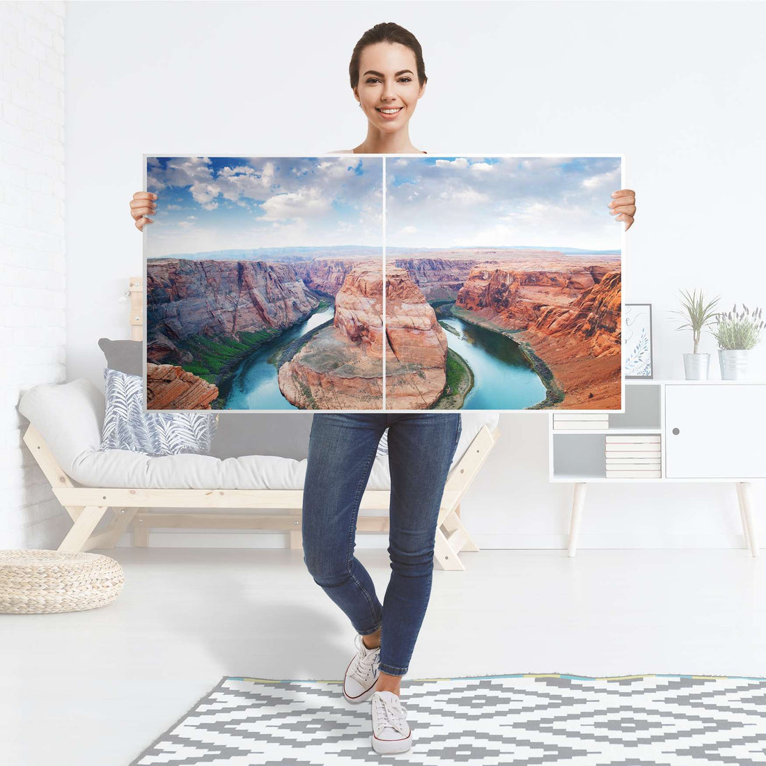Folie für Möbel Grand Canyon - IKEA Besta Regal Quer 2 Türen - Folie