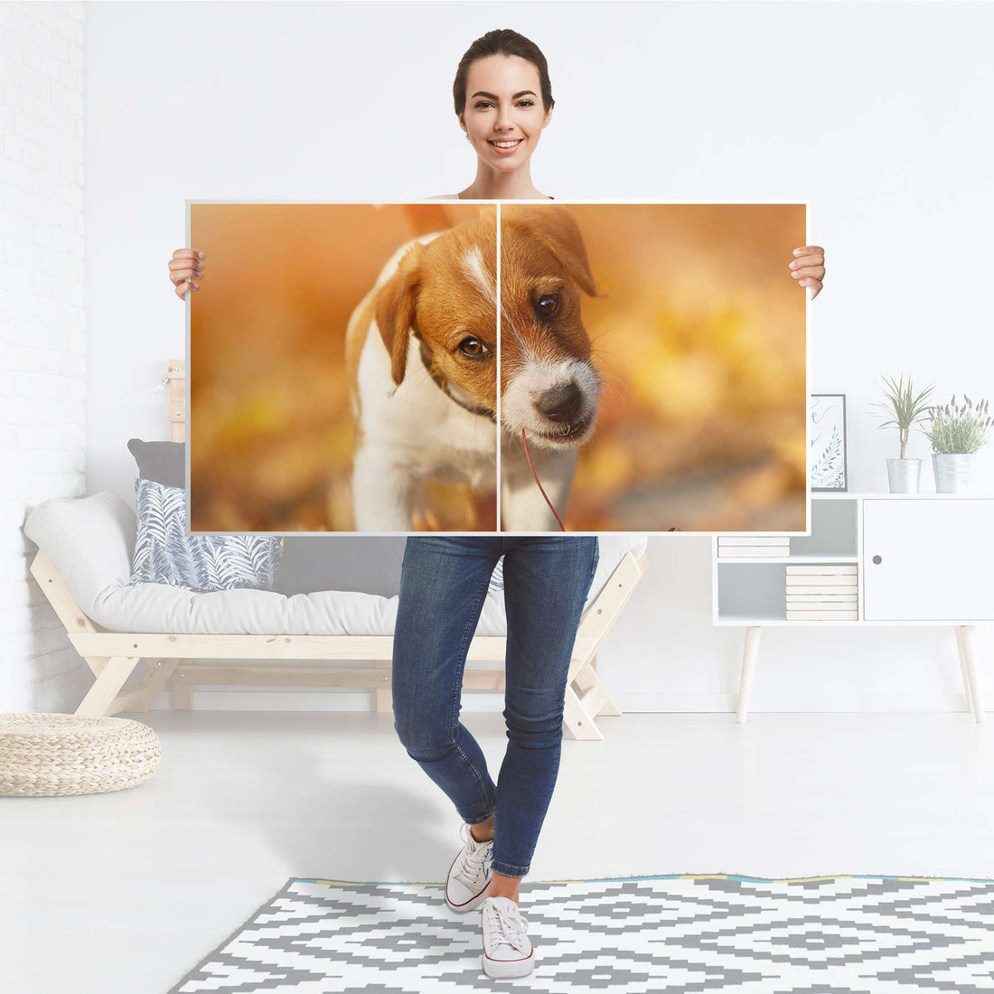 Folie für Möbel Jack the Puppy - IKEA Besta Regal Quer 2 Türen - Folie