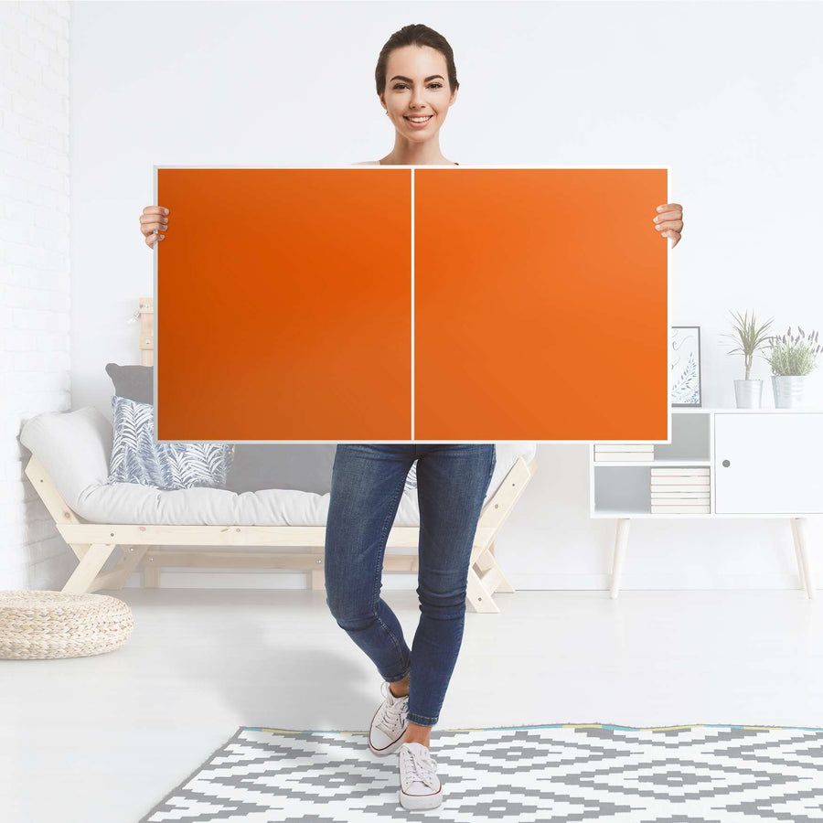 Folie für Möbel Orange Dark - IKEA Besta Regal Quer 2 Türen - Folie