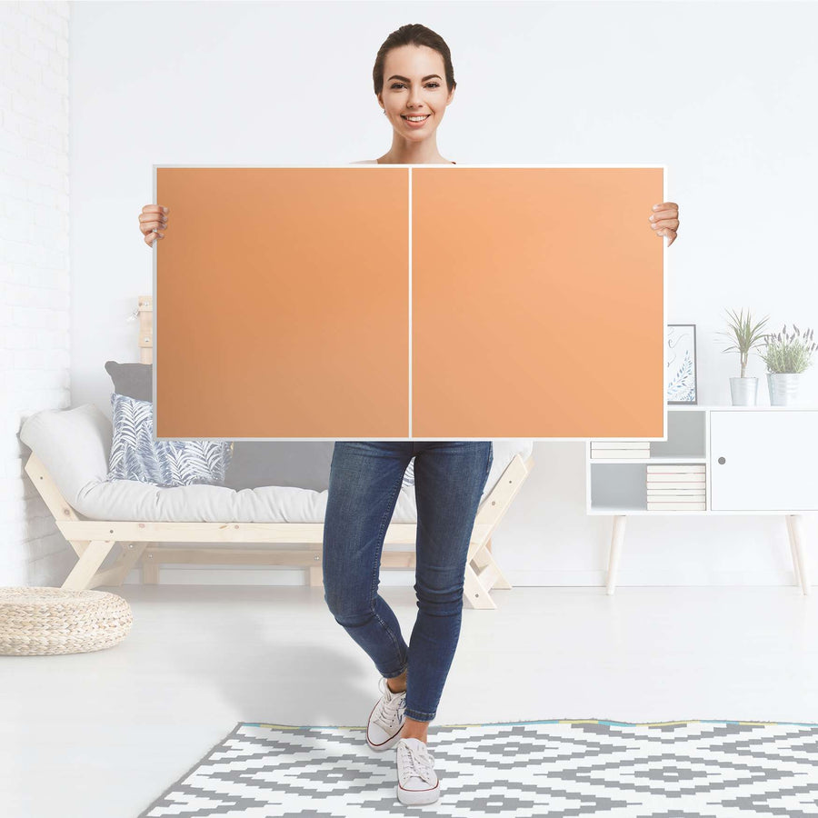Folie für Möbel Orange Light - IKEA Besta Regal Quer 2 Türen - Folie
