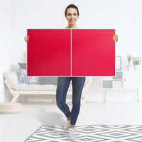 Folie für Möbel Rot Light - IKEA Besta Regal Quer 2 Türen - Folie