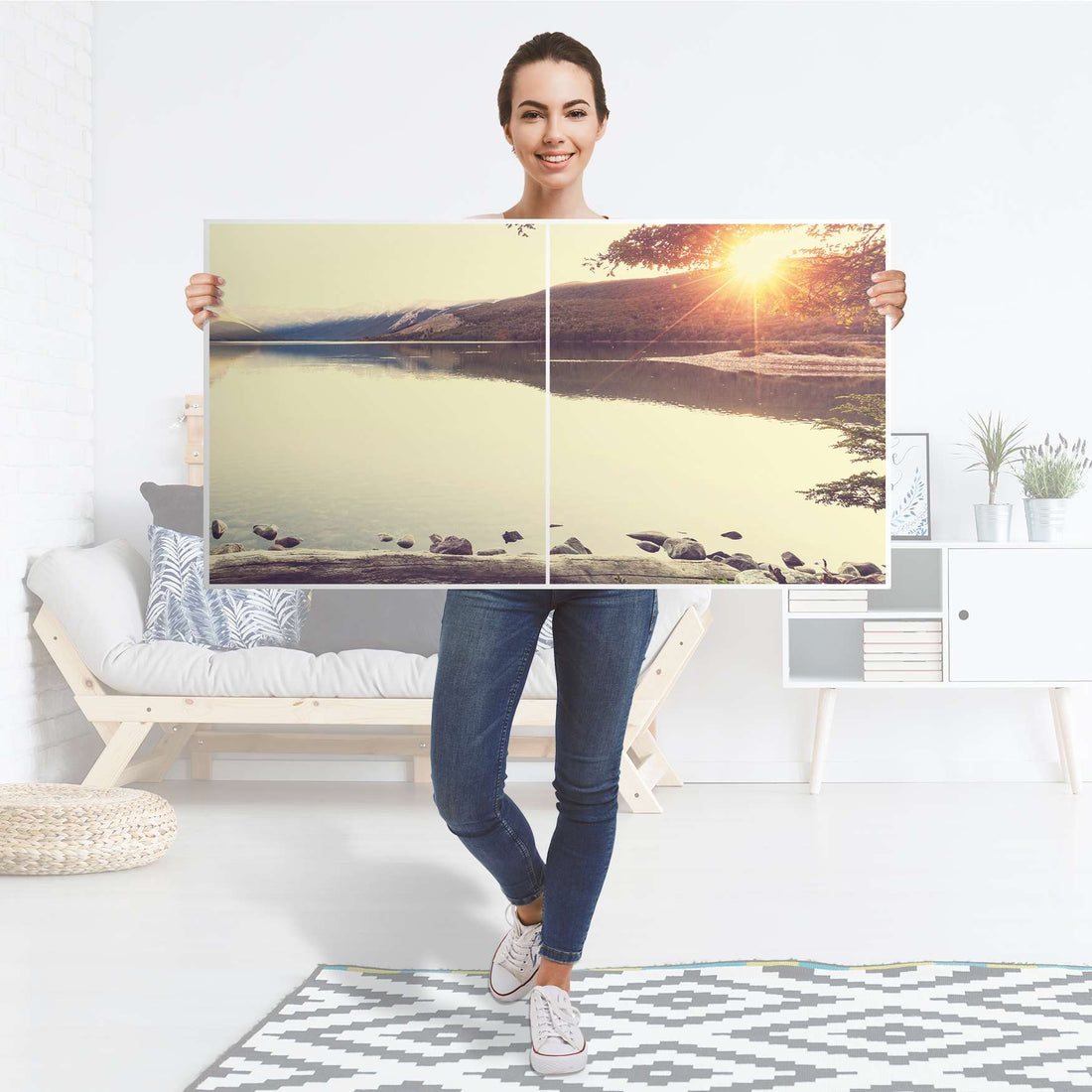 Folie für Möbel Seaside Dreams - IKEA Besta Regal Quer 2 Türen - Folie