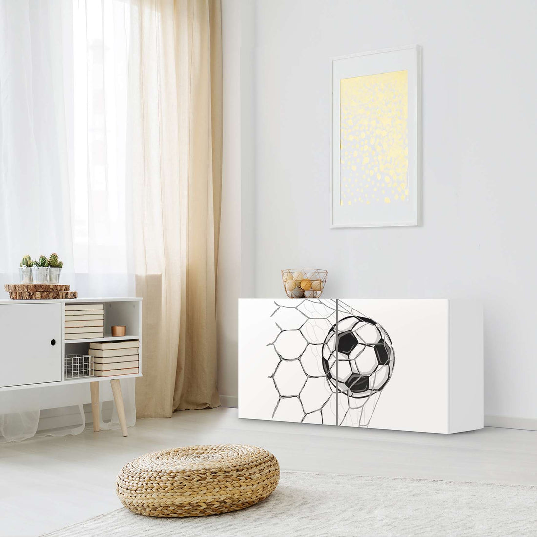 Folie für Möbel Eingenetzt - IKEA Besta Regal Quer 2 Türen - Kinderzimmer