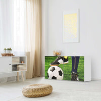 Folie für Möbel Fussballstar - IKEA Besta Regal Quer 2 Türen - Kinderzimmer