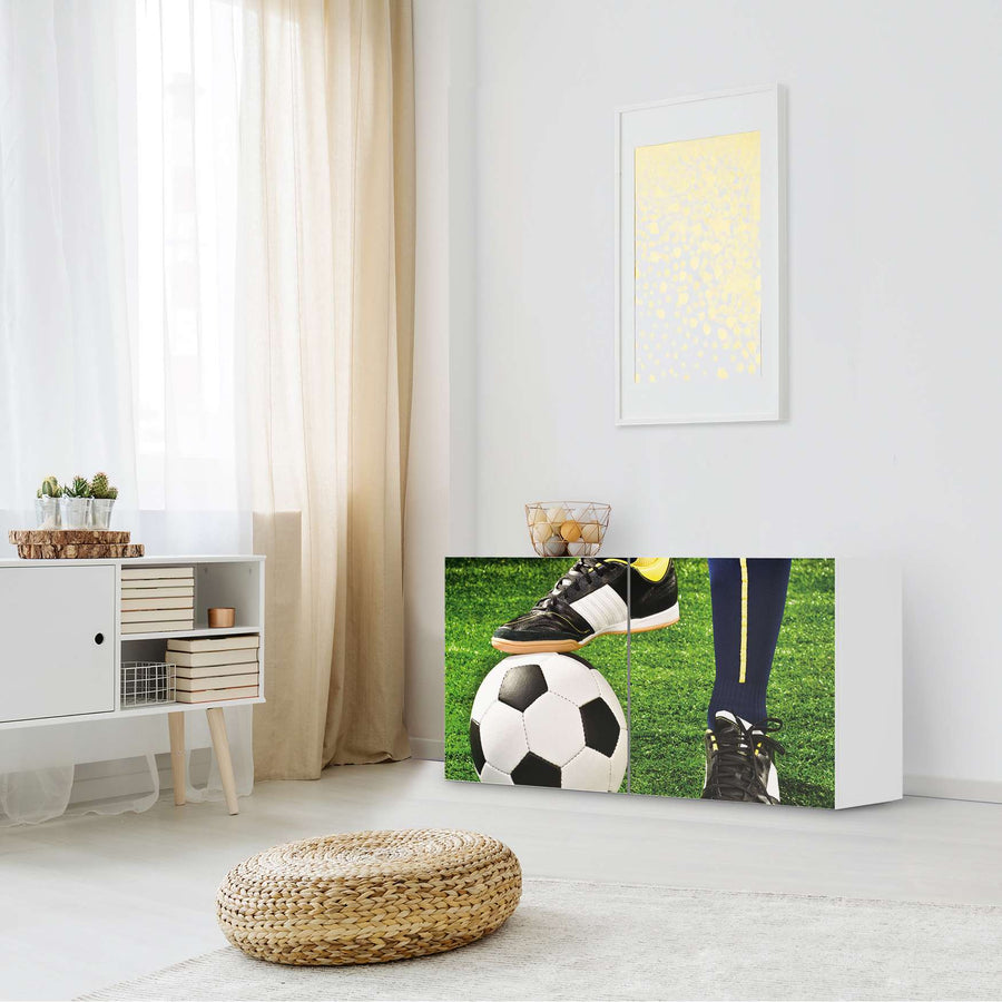 Folie für Möbel Fussballstar - IKEA Besta Regal Quer 2 Türen - Kinderzimmer