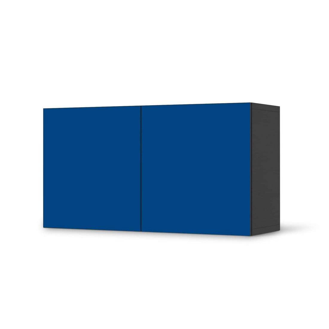 Folie für Möbel Blau Dark - IKEA Besta Regal Quer 2 Türen - schwarz