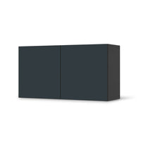 Folie für Möbel Blaugrau Dark - IKEA Besta Regal Quer 2 Türen - schwarz