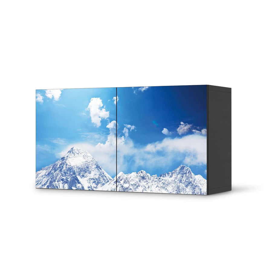 Folie für Möbel Everest - IKEA Besta Regal Quer 2 Türen - schwarz