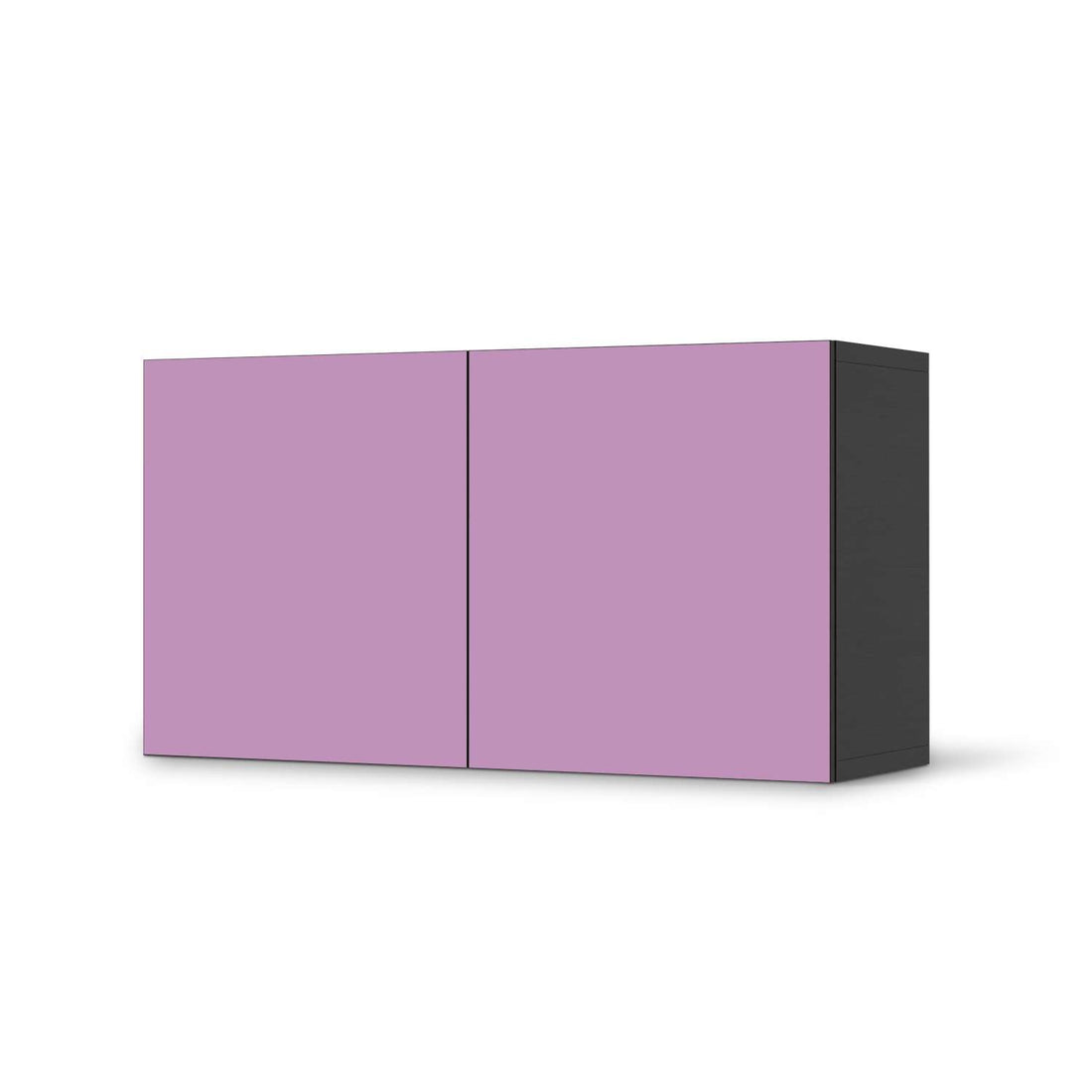 Folie für Möbel Flieder Light - IKEA Besta Regal Quer 2 Türen - schwarz