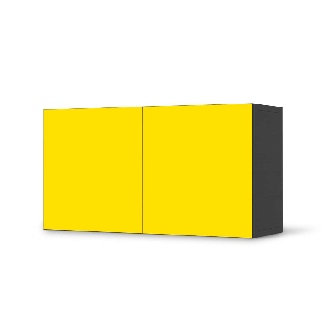 Folie für Möbel Gelb Dark - IKEA Besta Regal Quer 2 Türen - schwarz