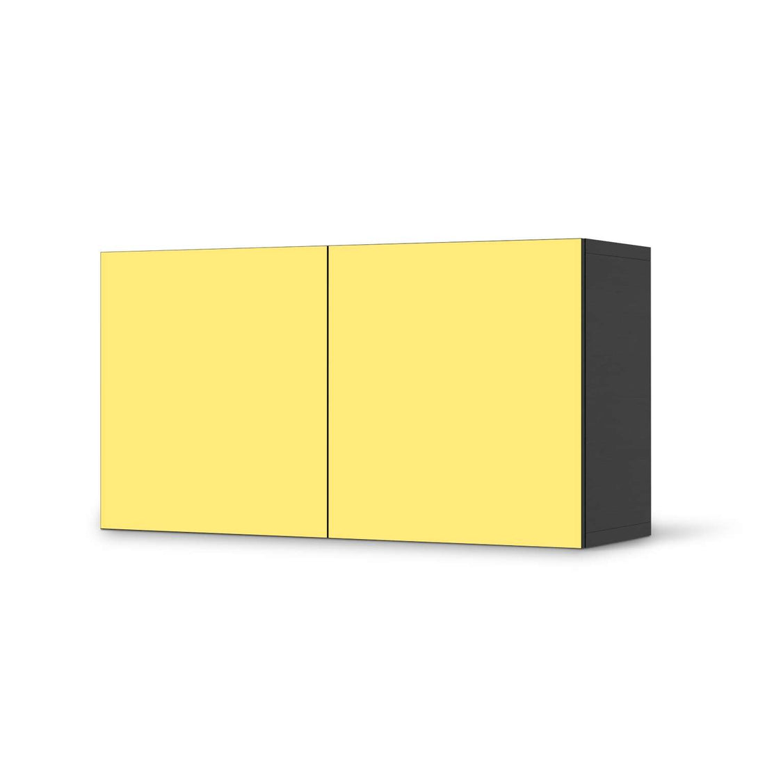 Folie für Möbel Gelb Light - IKEA Besta Regal Quer 2 Türen - schwarz