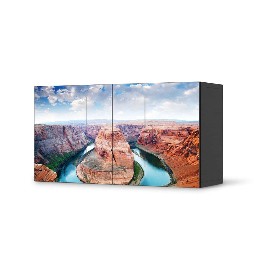 Folie für Möbel Grand Canyon - IKEA Besta Regal Quer 2 Türen - schwarz