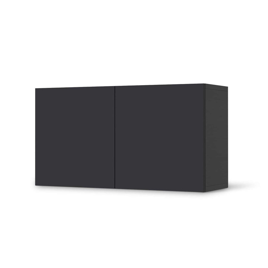 Folie für Möbel Grau Dark - IKEA Besta Regal Quer 2 Türen - schwarz