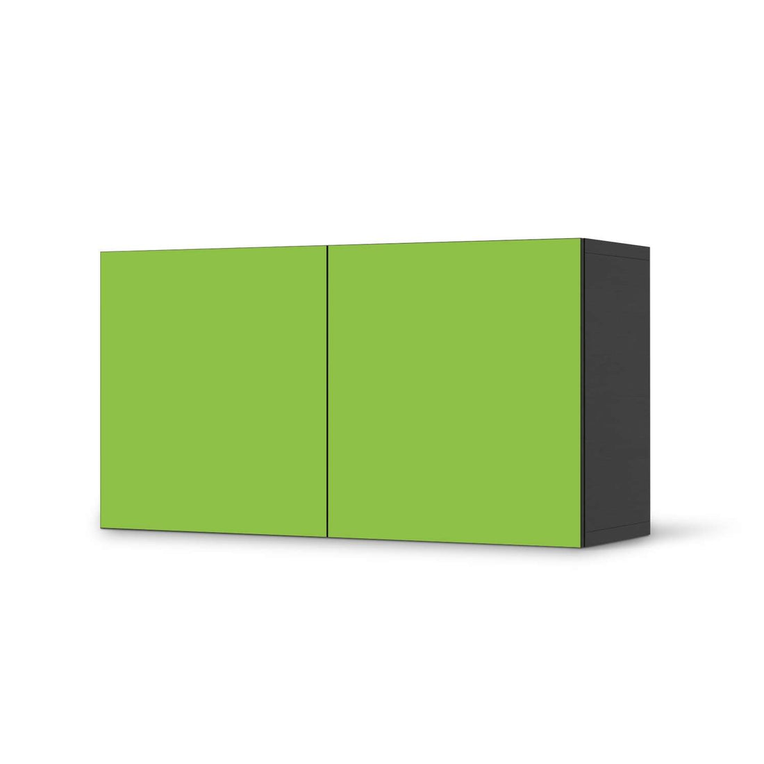 Folie für Möbel Hellgrün Dark - IKEA Besta Regal Quer 2 Türen - schwarz