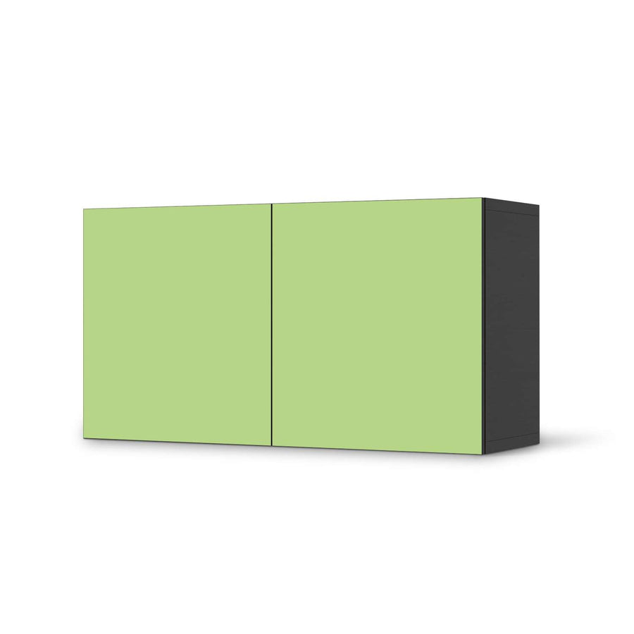 Folie für Möbel Hellgrün Light - IKEA Besta Regal Quer 2 Türen - schwarz