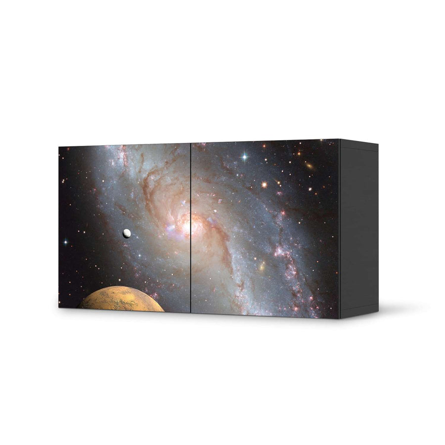 Folie für Möbel Milky Way - IKEA Besta Regal Quer 2 Türen - schwarz