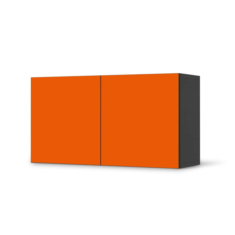 Folie für Möbel Orange Dark - IKEA Besta Regal Quer 2 Türen - schwarz
